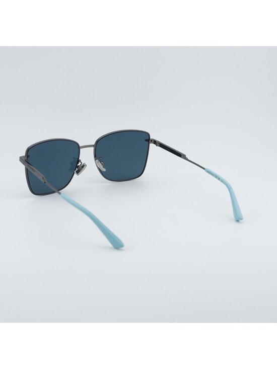 Bottega Veneta BV1237S 004 Sunglasses Gunmetal Square Frame, Blue Lenses main image 7